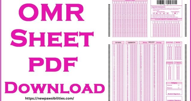 OMR Sheet PDF: PDF Format of OMR Sheet